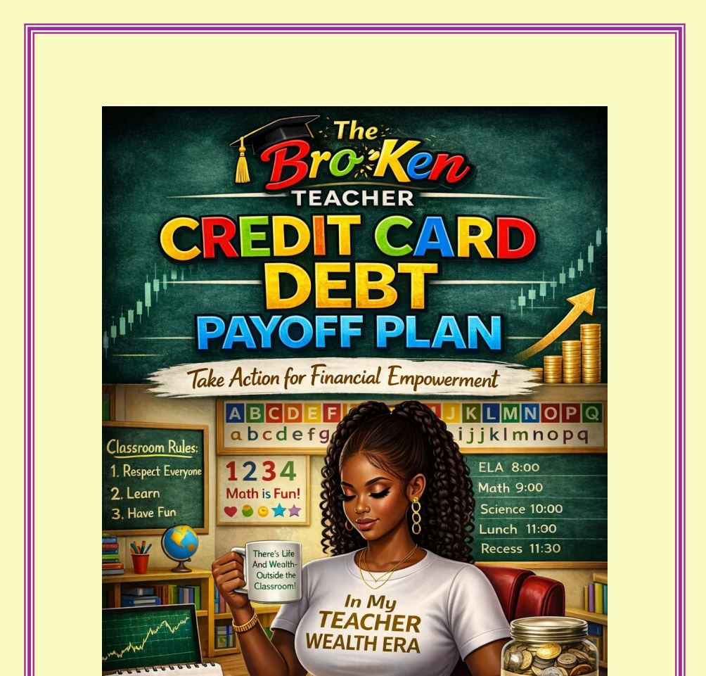The Bro’Ken Teacher Credit Card Debt Payoff Action Lesson Plan